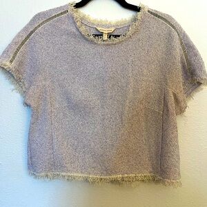Rebecca Taylor top lavender tweed sz 2